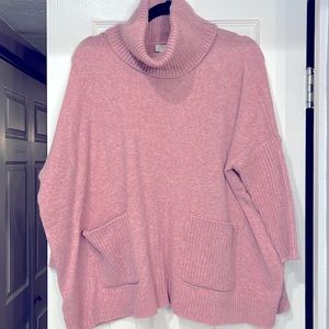 Loft Cowl Neck Sweater. XS see approximate Measurements,!NWT Pink